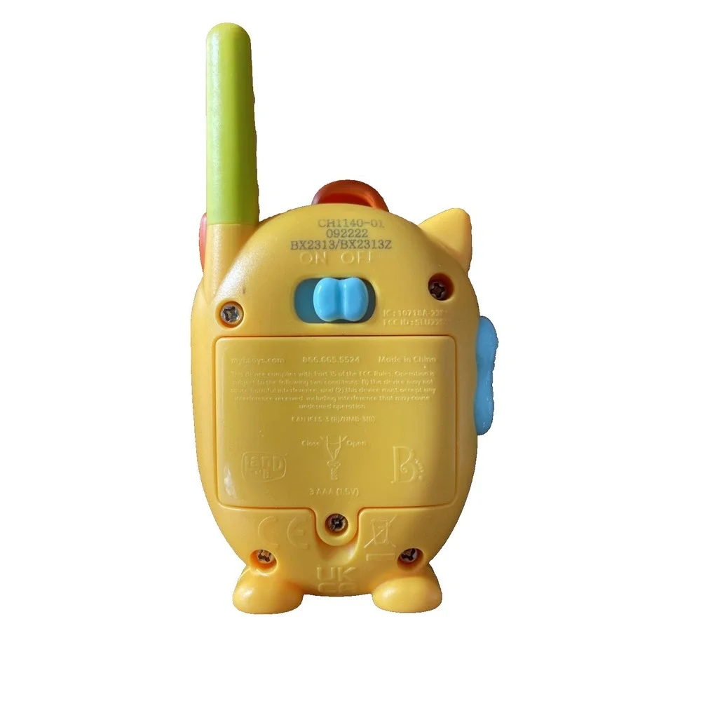 Lolo Kids Walkie Talkie B‎ Toys 100-Foot Range-Lolo Only Works Yellow Cat